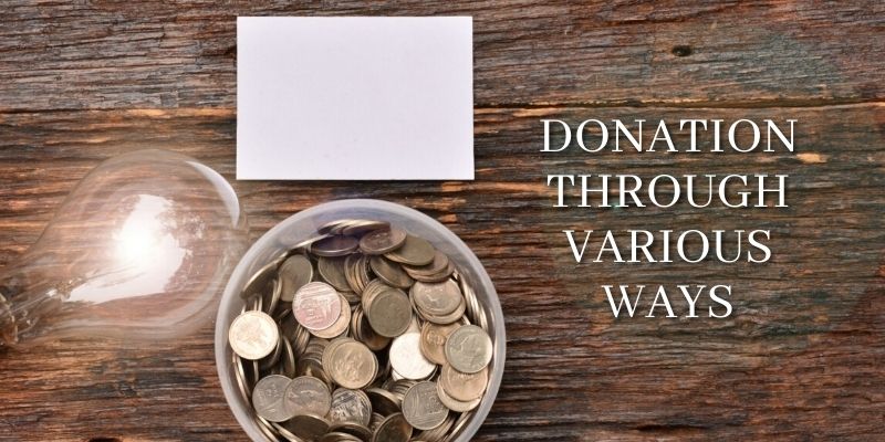 Donation through various ways