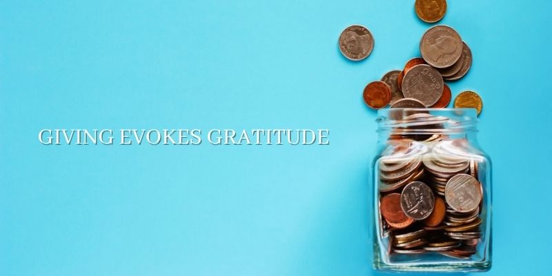 Giving evokes gratitude 