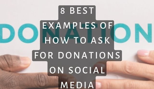 example of how to ask for donations on social media poster page